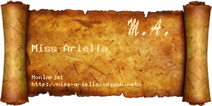 Miss Ariella névjegykártya
